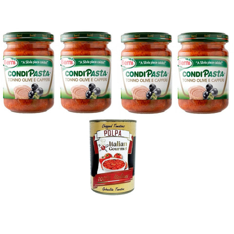 Berni Condipasta Tonno, Olive e capperi Thunfisch 4x130g Original italienisch