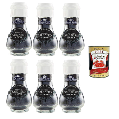 La Drogheria Sale Nero di Cipro Schwarzes Salz aus Zypern 6x50g Original italienisch Backmarzipan