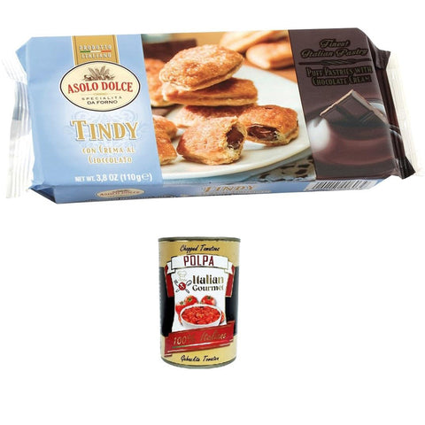 Asolo Dolce TIndy Ripieni alla crema di cioccolato Schokoladencremefüllungen 16x110g Original italienisch Gebäck