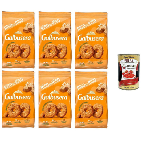 Galbusera Riso su Riso Mürbeteig mit der Leichtigkeit von Reis und der Güte von Getreide 6x 290gr inkl. Italian Gourmet polpa 400g Original italienisch