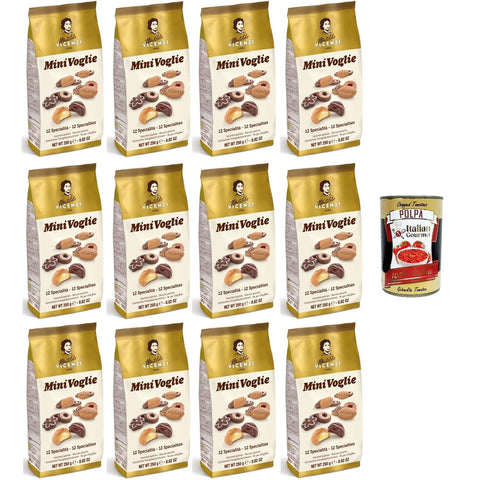 Matilde Vicenzi Mini voglie Assortite Verschiedene Kekse 12x 250gr Original italienisch inkl. Italian Gourmet Polpa 400g