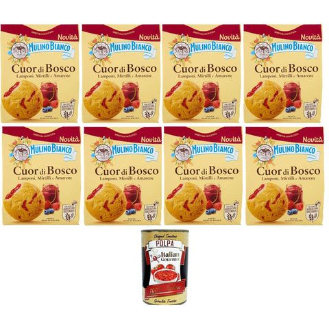 Mulino Bianco Biscotti Cuor di Bosco Kekse von Cuor di Bosco 8x300g Original italienisch