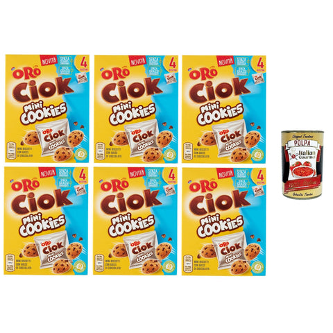 ORO SAIWA Oro Ciock MiniCoockies Mini - Schokoladenkekse 6x 160gr inkl. Italian Gourmet polpa 400g Original italienisch