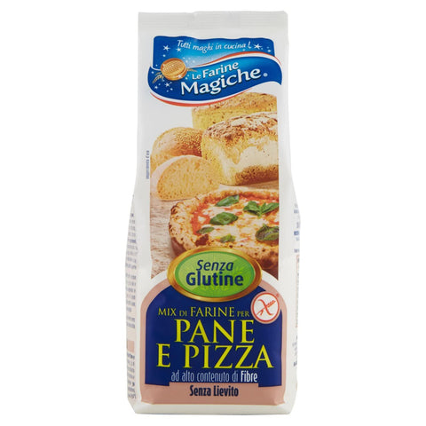 Lo conte Le Farine Magiche Mix di Farine per Pane e Pizza Senza Glutine Mehlmischung für Brot und Pizza, glutenfrei ideal für Brot, Pizza und Brotmaschine, Packung mit 500g Original italienisch