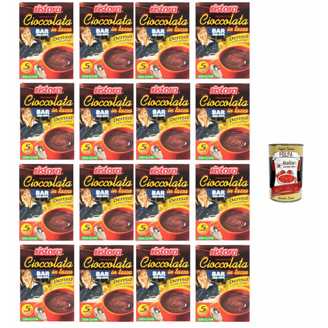 Ristora Prepatato per cioccolata calda in tazza, Denso come al Bar Zubereitung für heiße Schokolade in der Tasse 16x125g Original italienisch Getränk