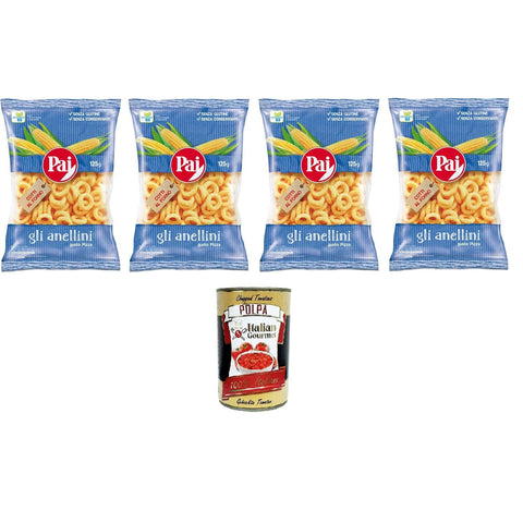Pai Gli Anellini Gusto Pizza Cotti al forno gebackene 4x125gr Original italienisch inkl. Italian Gourmet Polpa 400g