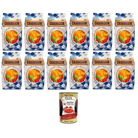 Salati Preziosi Casereccia Pomodoro e Basilico, patatine al gusto di Pomodoro e Basilico Chips mit Tomate und Basilikum 12x135gr inkl. Italian Gourmet pelati 400gr Original italienisch
