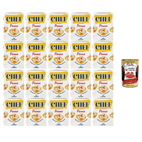 Parmalat Panna Chef Kochsahne,, 20er Pack 200 ml inkl. Italian Gourmet polpa 400g Original italienisch