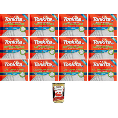 Tonkita Panni Cattura Polvere Staubfangtücher Elektrostatische Tücher 20 Stk, 12 Stück inkl. Italian Gourmet polpa 400g Original italienisch