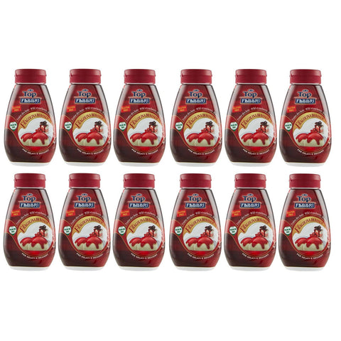 Fabbri Topping Fragolina di Bosco Walderdbeer - Süßsauce zum Dekorieren und Überziehen von Eis und Desserts, Palmölfrei, Glutenfrei 12x 225g inkl. Italian Gourmet Polpa di Pomodoro 400g Dose Original italienisch