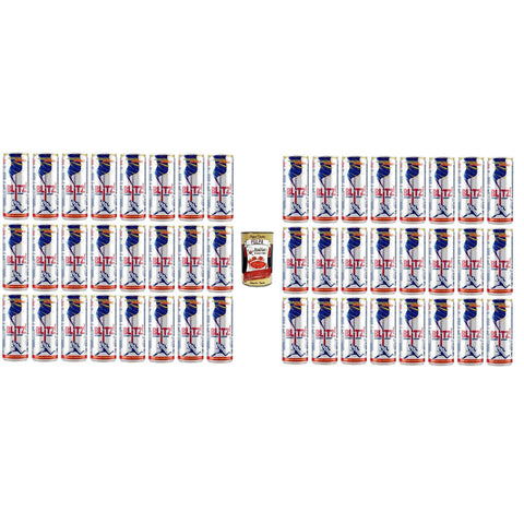 Blitz ! energy drink bevanda energetica Energiegetränk 48x250 ml Original italienisch inkl. Italian Gourmet Polpa 400g