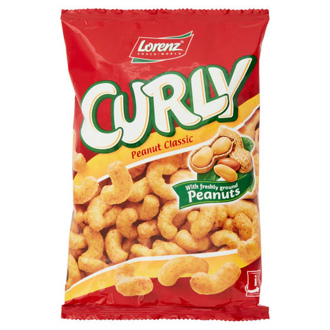 Lorenz Curly Peanut Classic Klassische Erdnüsse Salziger Snack mit Frischen Erdnüssen Beutel Perfekter Aperitif Snack 1x60g Original italienisch