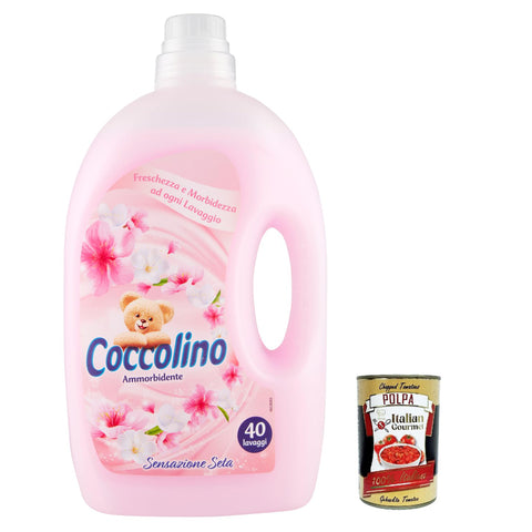Coccolino Ammorbidente, Weichspüler Verdünnt seidiges Gefühl, 3 Liter inkl. Italian Gourmet polpa 400g Original italienisch