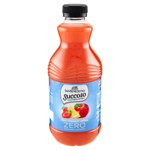 San Benedetto Succoso zero Mela arancia e fragola PET Apfel, Orange und Erdbeere ohne zucker 90cl Fruchtsaft saft 12x Original italienisch