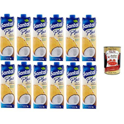 Santal Santàl Plus, Succo di Ananas e Cocco 12x1l Original italienisch Getränk