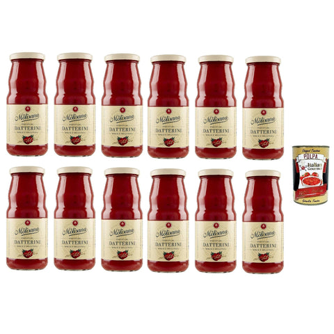 La Molisana passata di Pomodoro Datterini Tomatenpüree 100% 12x 350g inkl. Italian Gourmet polpa 400g Original italienisch