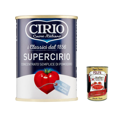 Cirio Supercirio, Concentrato Di Pomodoro, Tomatenkonzentrat 24x 140 g inkl. Italian Gourmet poipa 400g Original italienisch