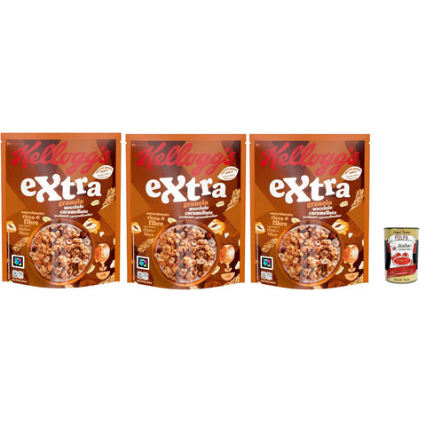 Céréal Cereali Extra "Nocciole Caramellate" Probieren Sie Karamellisierte Haselnüsse breakfast Cereals 3x375g Original italienisch Haferflocken
