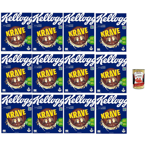 Krave Cookies & Cream | Keks und Cremegeschmack| Frühstückszerealien | breakfast cereals, 12x 375g Original italienisch inkl. Italian Gourmet Polpa 400g