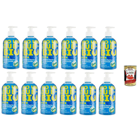 Svelto MINT&BERGAMOT, Spülmittel, Limited Edition, mit MINT&BERGAMOT, Spülmittel mit Zitrusduft, praktische Flasche mit Spenderverschluss, 450 ml 12x Original italienisch inkl. Italian Gourmet Polpa 400g