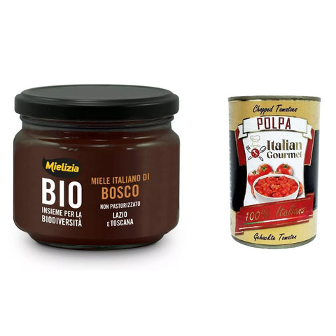 Mielizia Miele Di Bosco Non pastorizzato Unpasteurisierter Waldhonig 300gr Original italienisch inkl. Italian Gourmet Polpa 400g