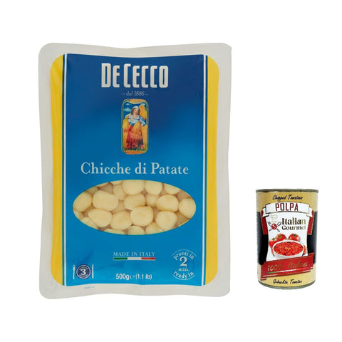 De Cecco Pasta 100% Italienisch Chicche di patate Nudeln 500g Kartoffelpaste 20x Original italienisch inkl. Italian Gourmet Polpa 400g