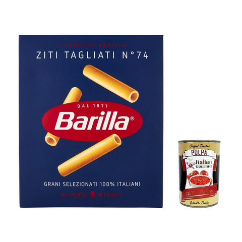 Ziti Tagliati n° 74, Pasta 100% Nudeln aus Hartweizengrieß Packung 20x500g Original italienisch