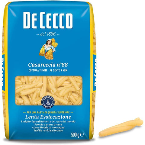 De Cecco Pasta 100% Italienisch Casareccia n. 88 Nudeln 500g 24x Original italienisch inkl. Italian Gourmet Polpa 400g