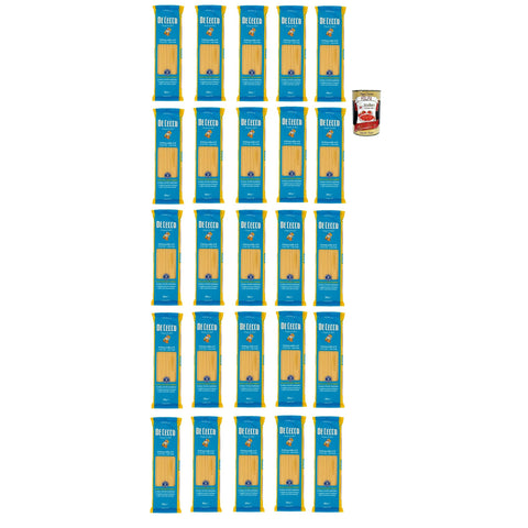 De Cecco Fettuccelle N°6 100% Pasta Nudeln 24x 500g inkl. Italian Gourmet Polpa 400g Original italienisch
