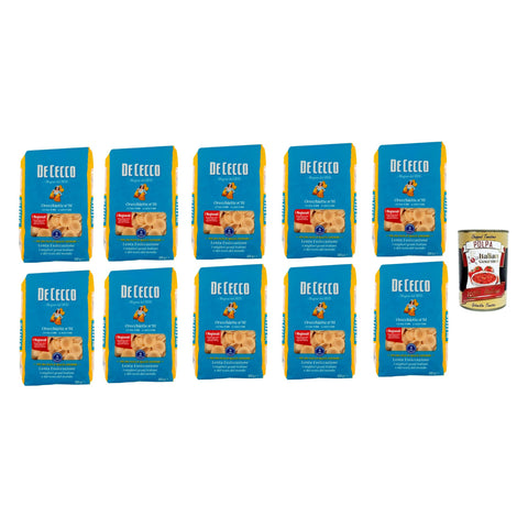 De Cecco Orecchiette N°91, 100% Pasta Nudeln 10x 500g inkl. Italian Gourmet Polpa 400g Original italienisch