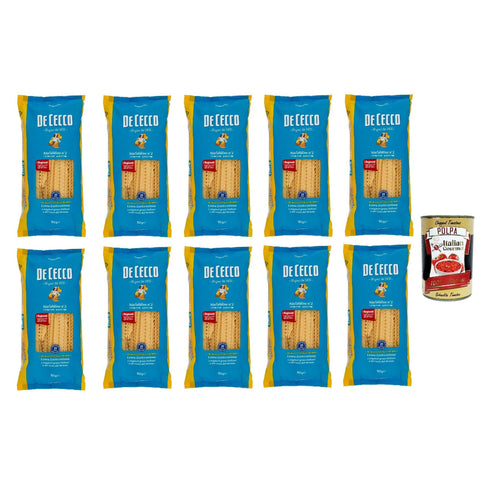 De Cecco Pasta Mafaldine n. 2 100% Nudeln 10x 500g inkl. Italian Gourmet Polpa 400g Original italienisch