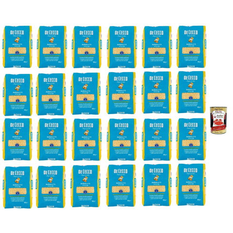 De Cecco Stellette N°75, 100% Pasta Nudeln 24x 500g inkl. Italian Gourmet Polpa 400g Original italienisch