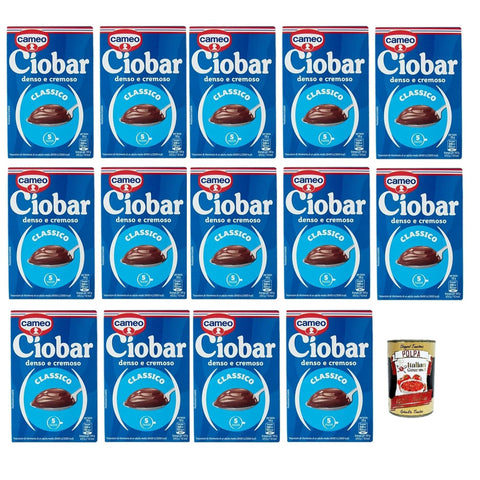 Cameo Ciobar Classico - Pulver Zubereitung für Heiße Schokolade Hot Chocolate Packung, jede Packung enthält 5 Beutel à 25g 14x 125g inkl. Italian Gourmet polpa 400g Original italienisch