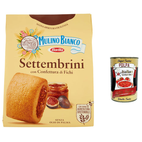 Mulino Bianco Settembrini Kekse mit Feigenmarmelade biscuits cookies 12x 300g inkl. Italian Gourmet polpa 400g Original italienisch