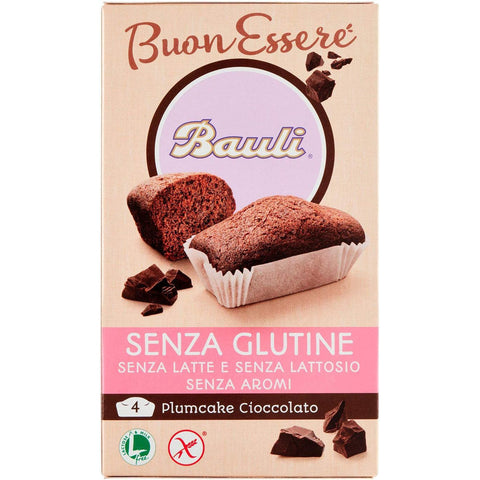 Bauli Buonessere PLUMCAKE Schokolade Glutenfrei, Laktosefrei, Geschmacksfrei 132gr 3x Original italienisch inkl. Italian Gourmet Polpa 400g