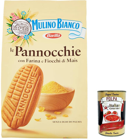 Mulino Bianco kekse Pannocchie mit Cornflakes 350g biskuits cookies kuchen 3x Original italienisch inkl. Italian Gourmet Polpa 400g