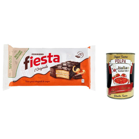 Ferrero Fiesta kekse Kuchen riegel schokolade Kakao und Orangengeschmack 6x 360g inkl. Italian Gourmet Polpa 400g Original italienisch