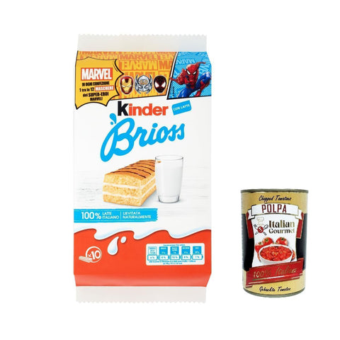 Ferrero Kinder Ferrero Brioss Kuchen mit Milch classic Frühstück brioche kekse 6x 10x30g inkl. Italian Gourmet polpa 400g Original italienisch