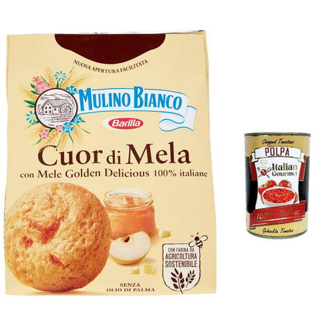 Mulino Bianco Cuor di Mela Kekse mit 100 % italienischen Äpfeln kuichen biscuits 6x300g Original italienisch