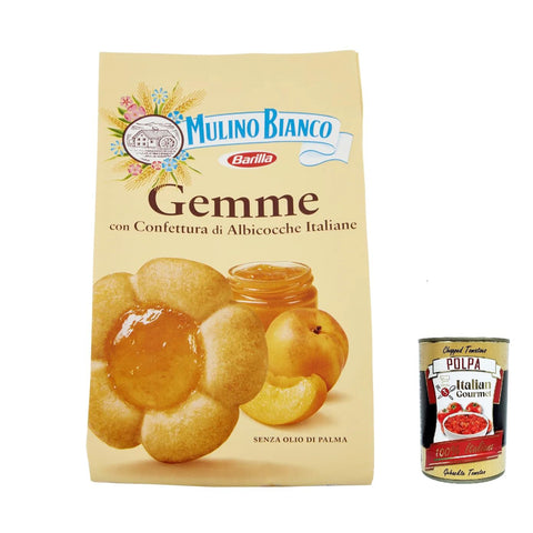Mulino Bianco Gemme Albicocca, Aprikosen Kekse biskuits cookies kuchen mit Aprikosenmarmelade 6x200g Original italienisch