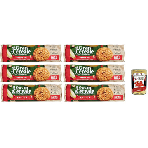 Mulino Bianco Gran Cereale frutta, Frucht Kekse, voller Ballaststoffe 6x250g Original italienisch