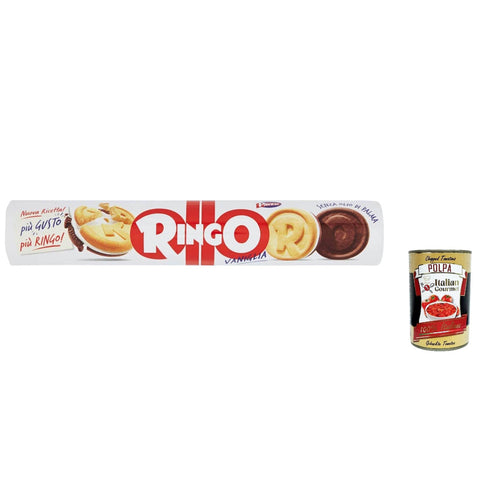 Pavesi Ringo Kekse kekse mit Vanille cookies italien biscuits snack 6x 165 g inkl. Italian Gourmet polpa 400g Original italienisch