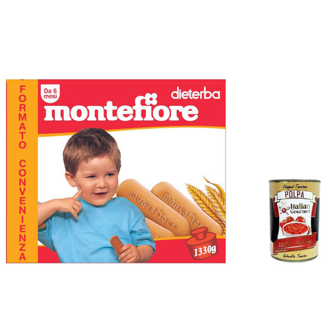 Montefiore Il Biscotto per l'infanzia Der Keks für Kinder Convenience Format 1x1330g Original italienisch Kekse