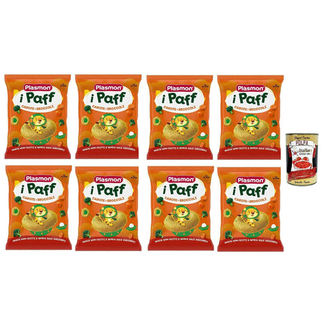 Plasmon snack Carote e broccoli 8x 15g Original italienisch inkl. Italian Gourmet Polpa 400g
