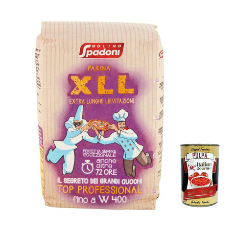 Molino Spadoni Farina XLL Indicata per lunghe lievitazioni, Mehl Geeignet für langes Aufgehen 10x 1 KG inkl. Italian Gourmet polpa 400g Original italienisch