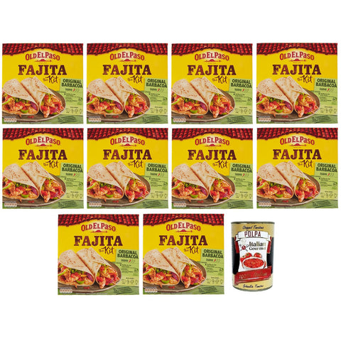 Old El Paso Fajita The Kit Original italienisch Barbacoa,Mexikanische Spezialitäten,500-g-Packung 10x italienisch inkl. Italian Gourmet Polpa di Pomodoro 400g Dose