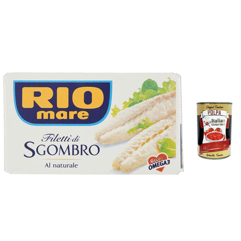 Rio Mare Filetti di Sgombro al Naturale, Makrelenfilets, Natürliche Makrele 3x125g Original italienisch Zutat