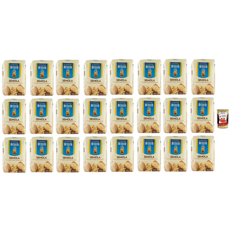 DE CECCO Hartweizengrieß - Semola di grano duro rimacinata, Grieß durum 24x 1kg Original italienisch inkl. Italian Gourmet Polpa 400g