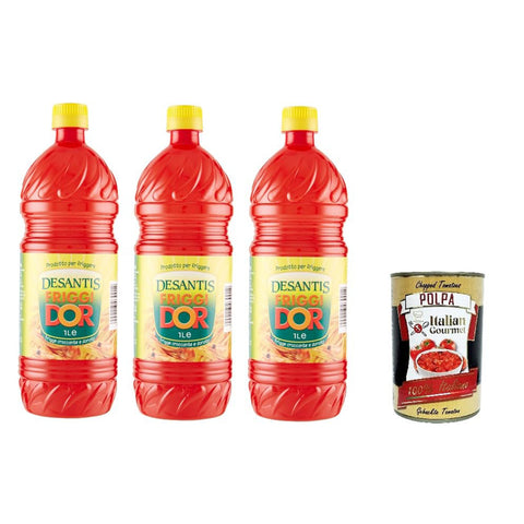 De Santis FriggiDor 3x1lt inkl. Italian Gourmet Polpa di Pomodoro 400g Original italienisch