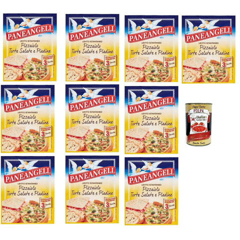 Paneangeli Lievito Pizzaiolo, Instanthefe Hefe zur Zubereitung köstlicher herzhafter Gerichte (3 Beutel à 15g) 10x 45g inkl. Italian Gourmet polpa 400g Original italienisch